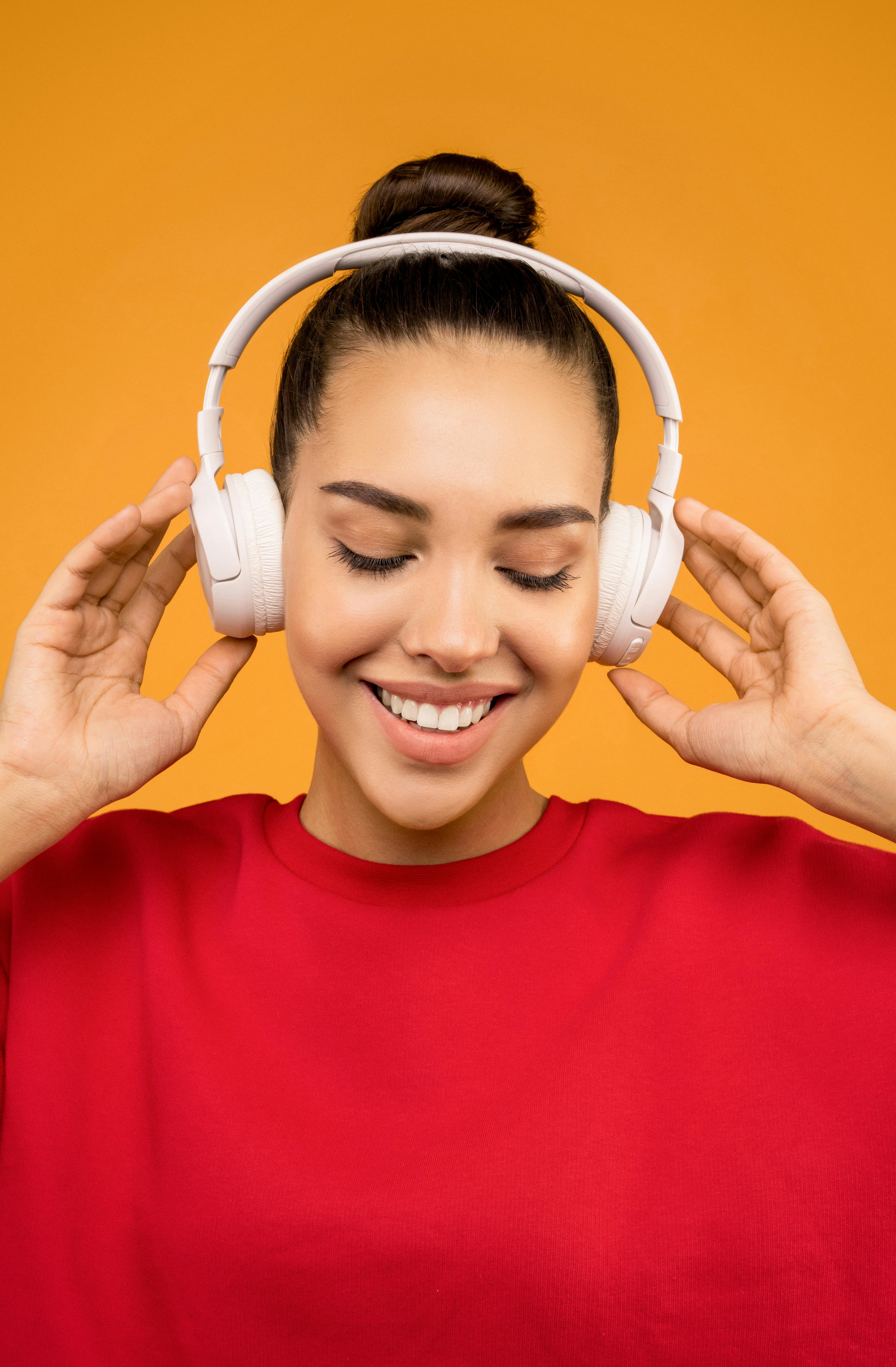 Woman listening to music
